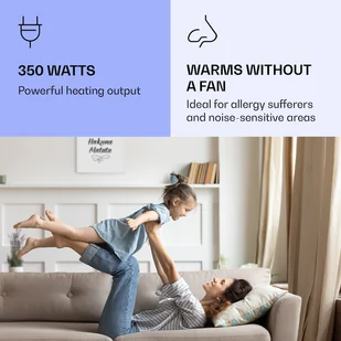 Klarstein Klarstein Wonderwall Air Art Smart, promiennik podczerwieni, motto, 60 x 60 cm, 350 W HTR10-WAASm350WMtoW - Ogrzewanie przenośne - miniaturka - grafika 5