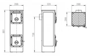 Thorma Ekoprojekt 888 88869077 Piec wolnostojący 2,5-7,5kW - Piece wolnostojące - miniaturka - grafika 3