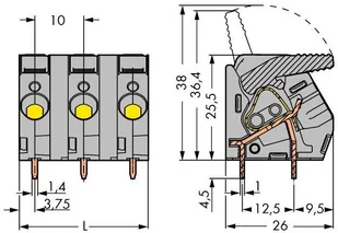 Wago Zacisk sprężynowy 6.00 mm Ilość PIN 4 2706-204 Kolor szary 30 szt 2706-204 - Kostki, złączki, wtyczki Wago Zacisk sprężynowy 6.00 mm Ilość PIN 4 2706-204 Kolor szary 30 szt 2706-204 - Kostki, złączki, wtyczki - miniaturka - grafika 1
