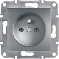 Gniazdka elektryczne - Schneider Asfora gniazdo podtynkowe pojedyncze z uziemieniem bez ramki stal EPH2800162 - miniaturka - grafika 1