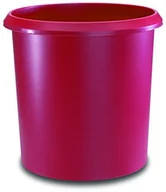Kosze na śmieci - Läufer Bieżnik allrounder kosz na papier okrągły kosz na śmieci z uchwytem, stabilne tworzywo sztuczne, 18 L, czerwony 26504 - miniaturka - grafika 1
