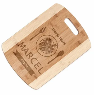 Murrano Deska bambusowa do krojenia z grawerem dla pary na ślub rocznicę p DSK-BMB3-039 - Deski do krojenia - miniaturka - grafika 8