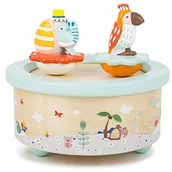 Zabawki interaktywne dla dzieci - Small Foot 11108 Spieluhr Papagei und Elefant, aus Holz, in modernen Pastelfarben,mit Melodie ideal als Einschlafhilfe Spielzeug, Mehrfarbig - miniaturka - grafika 1