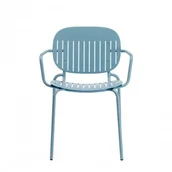 Krzesła - Scab Design Krzesło Si-Si barcode z podłokietnikami - niebieski 2507 ZO - miniaturka - grafika 1