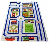 Dywany dla dzieci - IVI Little Helper 121 md033ma10153 hipoalergiczny skutkami alergogennymi grubszy 3d dywan dla dzieci do zabawy, 100 x 150 cm, niebieski 121MD033MA10153 - miniaturka - grafika 1