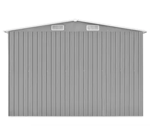 vidaXL Szopa ogrodowa, 257 x 298 x 178 cm, metal, szara - Altany ogrodowe - miniaturka - grafika 6