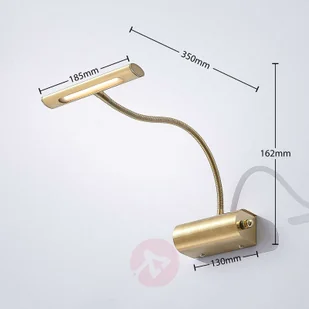 LINDBY Oświetlenie obrazów LED Rakel, mosiądz matowy - Lampy ścienne - miniaturka - grafika 4