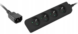 LANBERG Listwa zasilająca do UPS 1 m czarna 4XPL - Listwy zasilające - miniaturka - grafika 2
