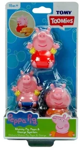 Tomy Świnka Peppa Figurki do wody z Świnką Mamą 3szt - Zabawki do kąpieli - miniaturka - grafika 2