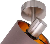 Lampy sufitowe - Näve Lampa sufitowa Maron 1-pkt. tkanina, brązowa/złota - miniaturka - grafika 1