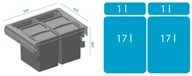 Kosze na śmieci - Alveus Sortownik ALBIO 50 (2x17L + 2x1l) 1103962 - miniaturka - grafika 1