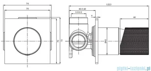 Omnires Contour bateria prysznicowa podtynkowa chrom CT8045CR | - Baterie podtynkowe - miniaturka - grafika 2