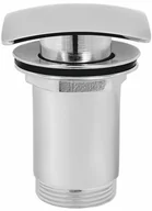 Korki do umywalek - Ferro Korek umywalkowy klik-klak Quadro nikiel szczotkowany - miniaturka - grafika 1