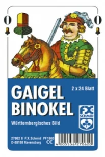 Ravensburger 27062  gaigel/binokel  wirtemberska RY obrazu  2 X 24 arkuszy, przezroczysty etui - Gry karciane - miniaturka - grafika 2