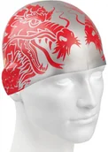 Pływanie - Mad Wave china swim cap czerwono/srebrny - miniaturka - grafika 1