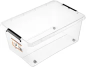 Pudła i pojemniki do przechowywania - SPACEO Pojemnik z klipsami na kółkach 40 l 39 x 25 x 58 cm Spaceo - miniaturka - grafika 1