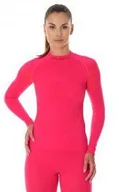 Bluzy narciarskie - Brubeck Bluza thermo ls13100 rÓŻowy BLUZA DAM THERMO XS MALINA - miniaturka - grafika 1