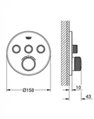 Baterie wannowe i prysznicowe - Grohe Grohtherm SmartControl wannowo-prysznicowa hard graphite 29121AL0 - miniaturka - grafika 1