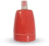 Oprawy, klosze i abażury - v-tac Oprawka Porcelanowa Czerwona V-TAC VT-799 - miniaturka - grafika 1