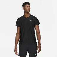 Tenis ziemny - Nike Męska koszulka do tenisa NikeCourt Dri-FIT Advantage - Czerń CV5032-010 - miniaturka - grafika 1