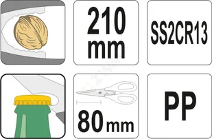 Yato NOŻYCZKI KUCHENNE YG-02365 - Deski do krojenia - miniaturka - grafika 4