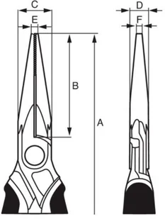 BAHCO szczypce półokrągłe wydłużone bez ucinaka 160mm, rękojeść wielokomponentowa, [2431G-160] 2431G-160 - Kombinerki i obcęgi - miniaturka - grafika 2