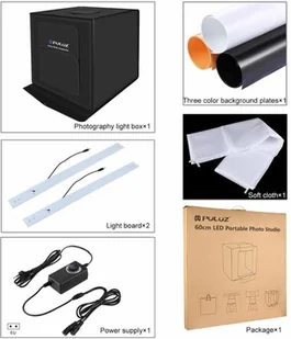 Puluz Namiot bezcieniowy 60cm LED Puluz 3380 lumenów PU5060EU - Namioty fotograficzne bezcieniowe - miniaturka - grafika 8