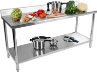 Stoły gastronomiczne - Royal Catering Stół roboczy - 200 x 60 cm - stal nierdzewna - rant RCAT-200/60-S RCAT-200/60-S - miniaturka - grafika 1