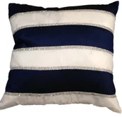 Poduszki dekoracyjne - My Flair 35.05lh poduszka w stylu ponadczasowa, 45x45x8 cm, z wypełnieniem, poliester, pranie ręczne, liliowy/biały z kamieniami dekoracyjna 35.05LH - miniaturka - grafika 1