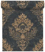 Tapety - A.S. Creation Tapeta Metropolitan 379012 czarna ze złotem winylowa na flizelinie - miniaturka - grafika 1