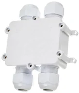 Kostki, złączki, wtyczki - Geberit v-tac Puszka Mufa Hermetyczna Biała 4x 4Pin 0.5-4mm2 Średnica kabla 8-12mm IP68 V-TAC VT-871 - miniaturka - grafika 1