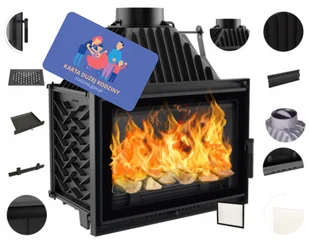 Kratki.pl Marek Bal Kominek powietrzny żeliwny OLIWIA 16 kW  200 DECO OLIWIA/DECO - Kominki wolnostojące - miniaturka - grafika 6