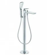 Baterie wannowe i prysznicowe - Kludi 525908775 BALANCE bateria wannowo-natryskowa wolnostojąca czarny mat - miniaturka - grafika 1