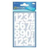 Zabawki kreatywne - Avery Zweckform Naklejki Z DESIGN-cyfry (100 pkt./25 mm) białe-wodoodporne 48szt. /3787/ ZW802 - miniaturka - grafika 1