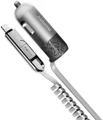 Ładowarki samochodowe - Remax RCC-103 Finchy ładowarka samochodowa USB + kabel lightning micro USB 3.4A SREBRNA - miniaturka - grafika 1