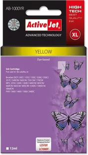 ActiveJet Tusz ABR-1000Y yellow do drukarki Brother (AB-1000YR (ABR-1000Y) - Tusze zamienniki - miniaturka - grafika 2
