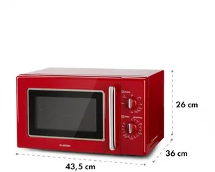 Kuchenka mikrofalowa Klarstein Caroline Czerwony - Kuchenki mikrofalowe - miniaturka - grafika 10