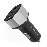 Ładowarki samochodowe - Nillkin Celerity Car Charger nowoczesna ładowarka samochodowa 2x USB + USB Type-C 6.4A srebrny 6902048139824 - miniaturka - grafika 1