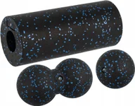 Akcesoria do masażu - Zestaw Do Masażu Ćwiczeń 2 Piłki Roller Wałek - miniaturka - grafika 1