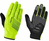 Rękawiczki rowerowe - GripGrab Unisex  dla dorosłych, wiatroszczelne, wyściełane rękawiczki rowerowe, lekkie, kompatybilne z ekranami dotykowymi, rękawiczki rowerowe, zimowe, żółte Hi-Vis, XXL - miniaturka - grafika 1