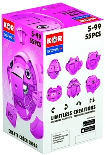 GeoMag Kor Pantone Róż 55 Elem KOR-674 ZAB004375 - Klocki - miniaturka - grafika 3