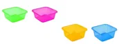 Akcesoria łazienkowe - Curver Miska kwadratowa 7,2L mix kolorów 215483 - miniaturka - grafika 1