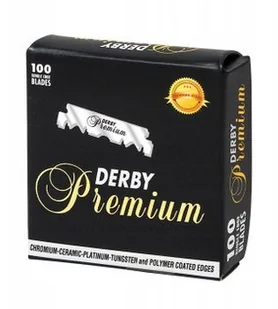Derby PREMIUM Żyletki do Brzytwy Połówki 100 szt - Brzytwy fryzjerskie - miniaturka - grafika 4