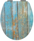 Deski sedesowe - Sitzplatz High Gloss deska sedesowa z drewna, wzór: drewno dryfujące, wolnoopadająca, metalowe zawiasy, szybki montaż - miniaturka - grafika 1