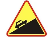 Wyposażenie miejsc publicznych - Znak ostrzegawczy A-23 Stromy podjazd - miniaturka - grafika 1