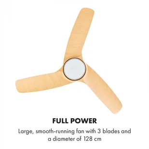 Klarstein Silent Service, wentylator sufitowy, 128 cm średnicy, moc: 25 W, imitacja drewna VTS6-SilentceilingWD - Wentylatory sufitowe - miniaturka - grafika 7