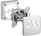 Akcesoria TV-SAT - Goobay Wentronic antena puszka (SAT/TV/radio) zapewnia podtynkowego i montażu natynkowego, biały 4 szt.  szary, biały 67089-GB - miniaturka - grafika 1