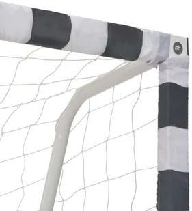 VidaXL Bramka do piłki nożnej, 300x200x90 cm, metalowa, czarno-biała 91954 VidaXL - Piłka nożna - miniaturka - grafika 4