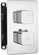 Baterie podtynkowe - Deante Box bateria wannowo-prysznicowa podtynkowa termostatyczna chrom BXY0ECT BXY_0ECT - miniaturka - grafika 1