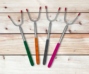 Lumarko Alpenburg Widelec kij teleskopowy do ogniska pieczenia kiełbasek 4 szt. HW-239 Kinghoff - Grille - miniaturka - grafika 6